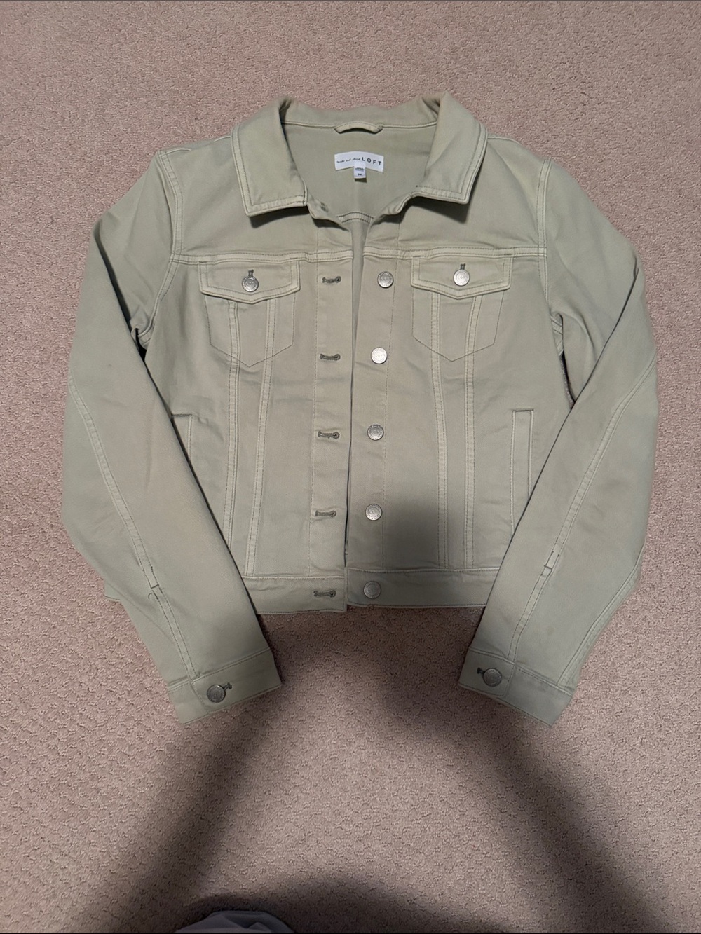 LOFT Women’s Light Olive Jean Jacket